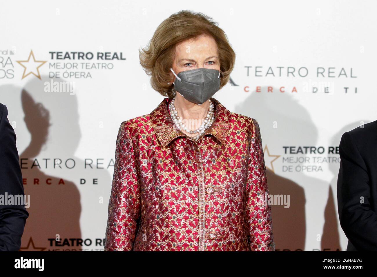 Madrid, Spain. 23rd Sep, 2021. Queen Sofia attends the opening of the Royal theater season 2021/22 at the Royal theater in Madrid, Spain on September 23, 2021. Photo by Archie Andrews/ABACAPRESS.COM Credit: Abaca Press/Alamy Live News Stock Photo