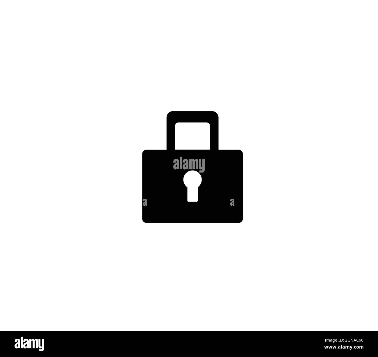 Lock vector sign, padlock symbol or security concept Stock Vector