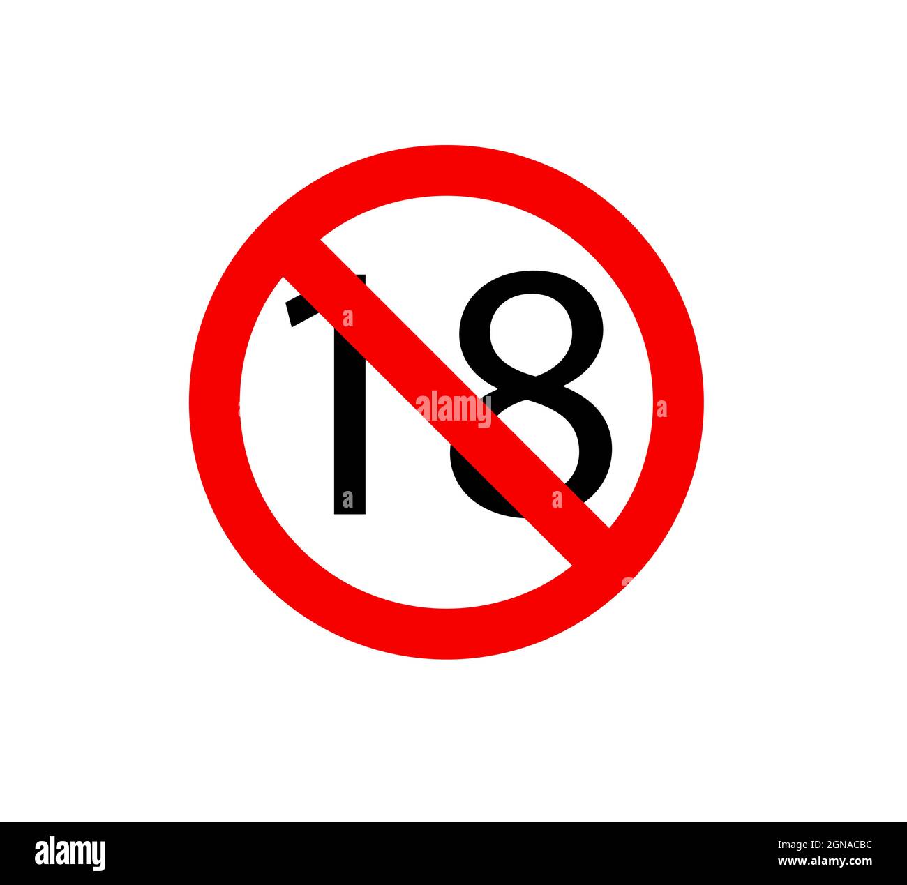 No One Under Eighteen vector flat icon. Isolated No One Under 18 illustration symbol Stock Vector