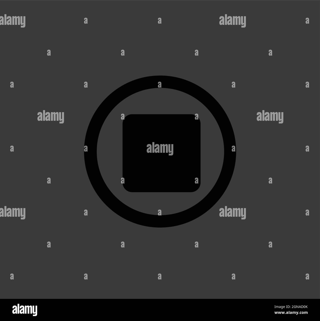 Stop Music Icon Vector Stock Vector Image & Art Alamy