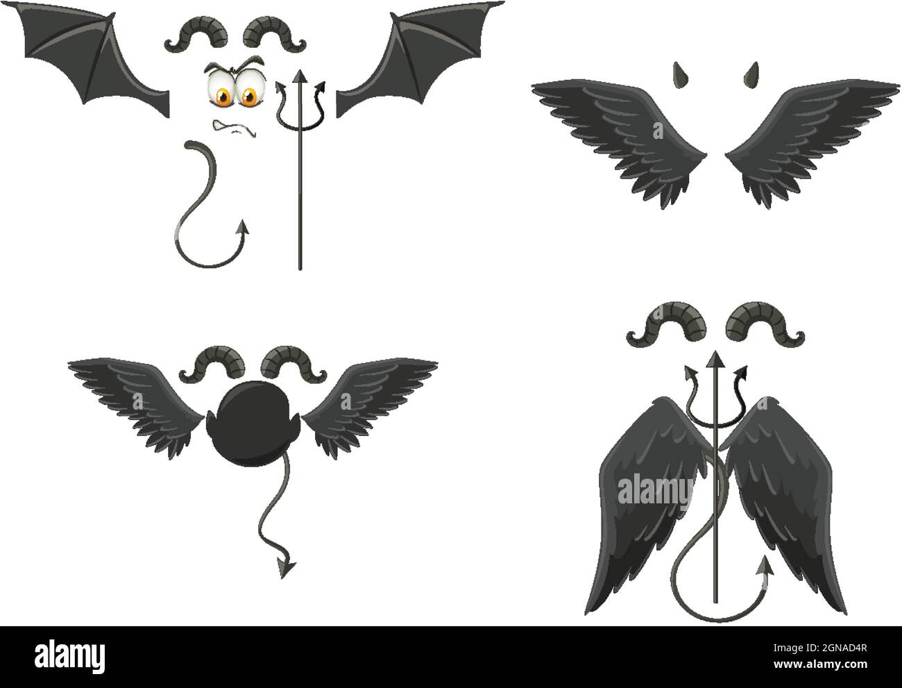 Devil and angel design elements illustration Stock Vector Image & Art ...