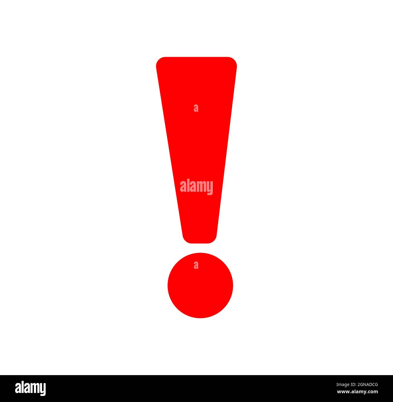 Red attention icon isolated on white background stock,  alert vector icon Stock Vector