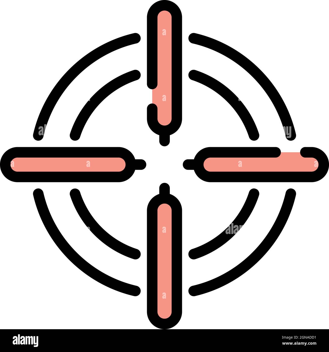 Sight icon. Outline sight vector icon color flat isolated Stock Vector ...