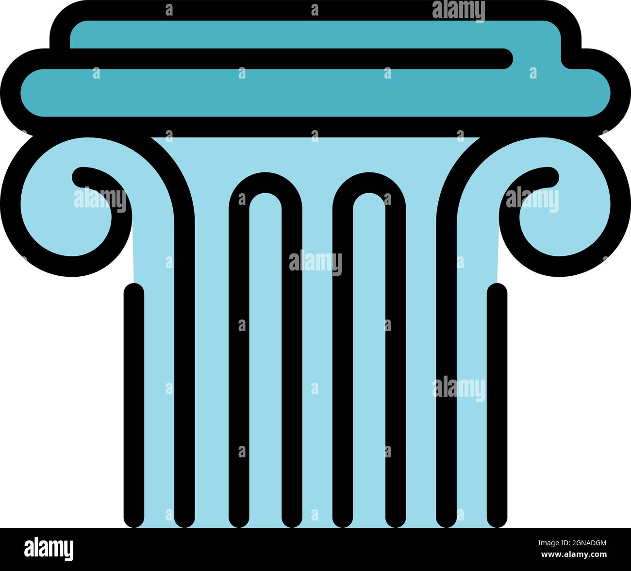 Ancient greek column icon. Outline ancient greek column vector icon