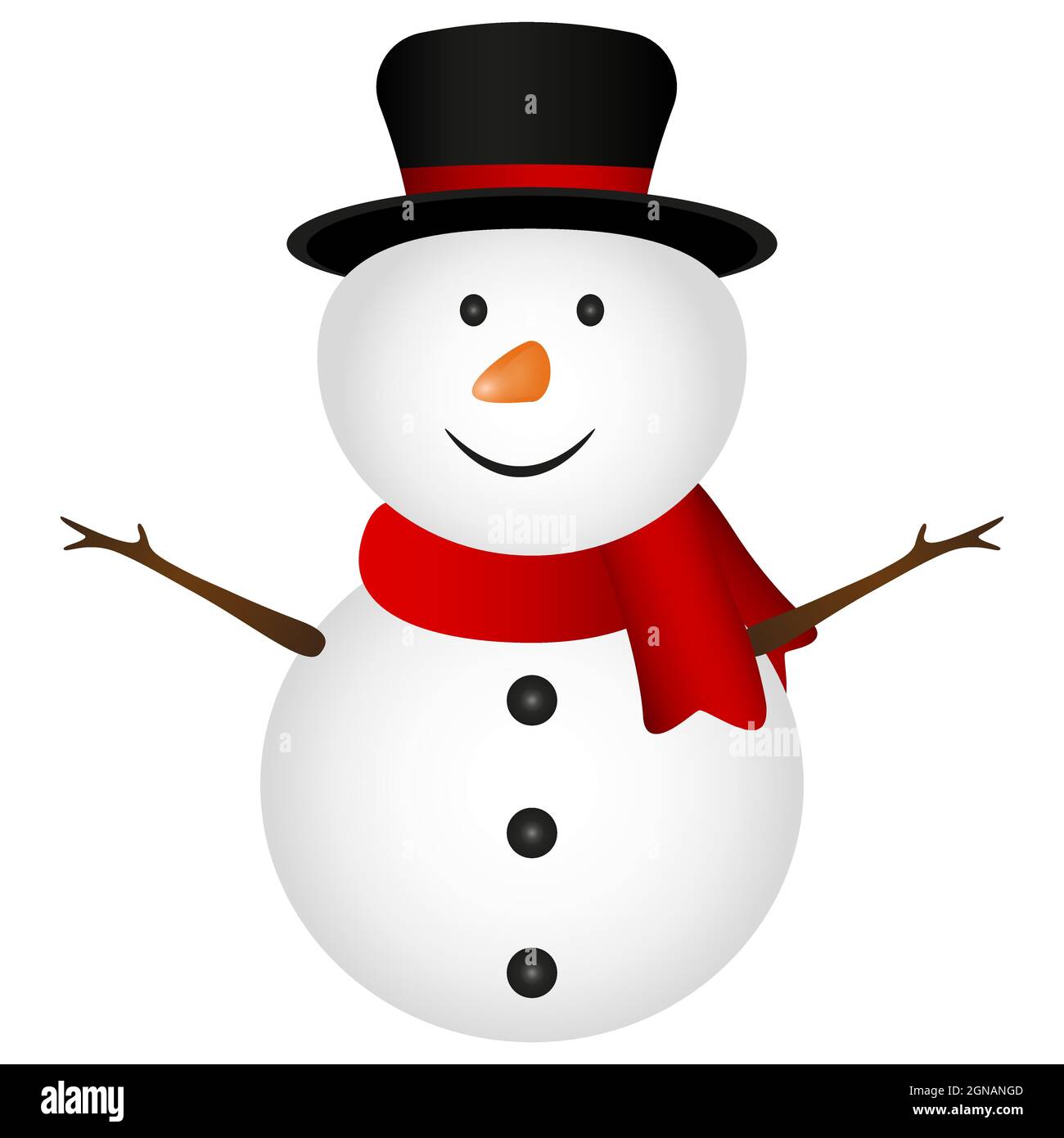 Christmas snowman on a white background Stock Vector Image & Art - Alamy
