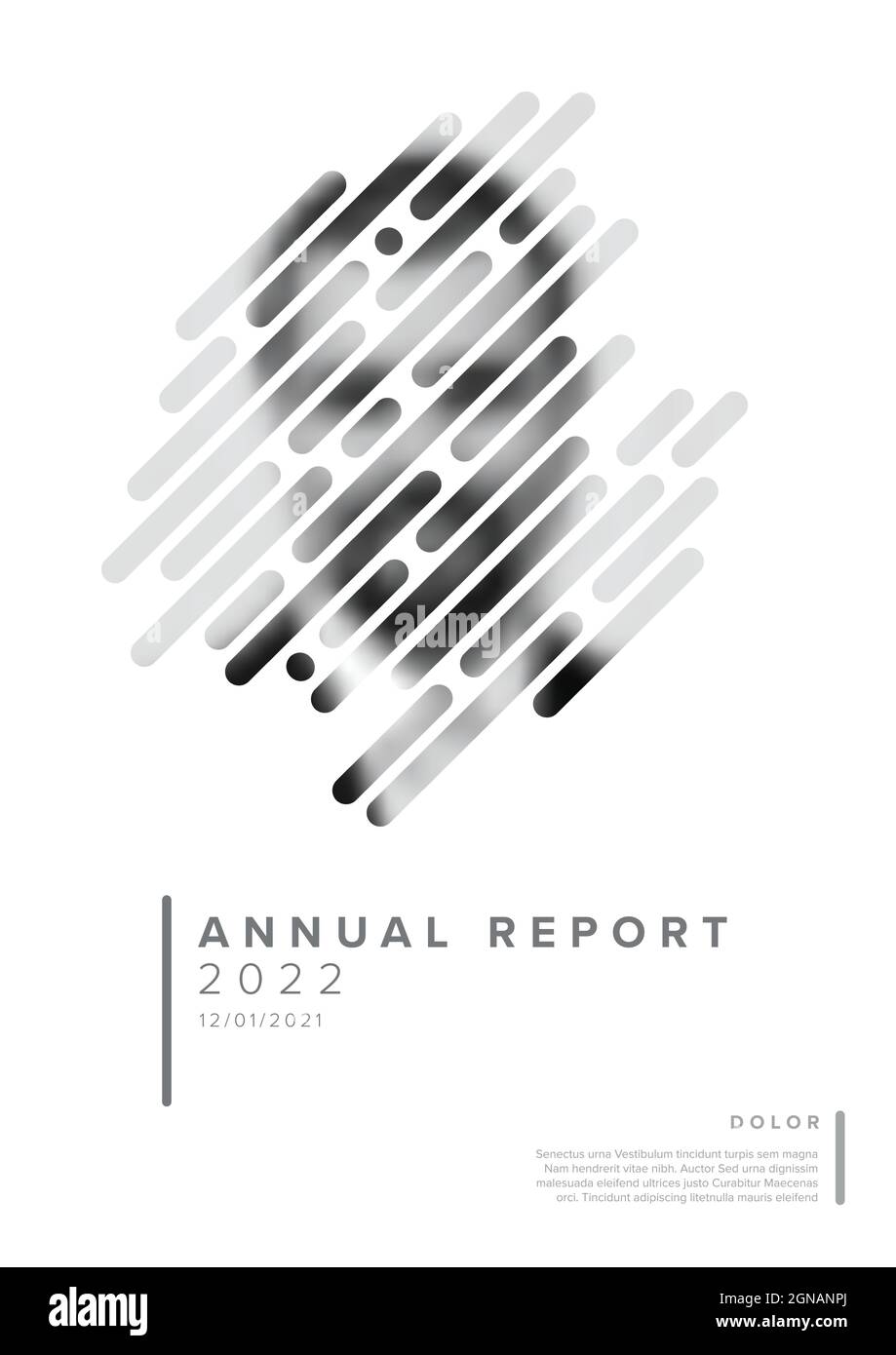 Vector Abstract Annual Report Cover Template With Sample Text And Abstract Masked Photo Document Or Brochure Front Page With Corporate Style Stock Vector Image Art Alamy