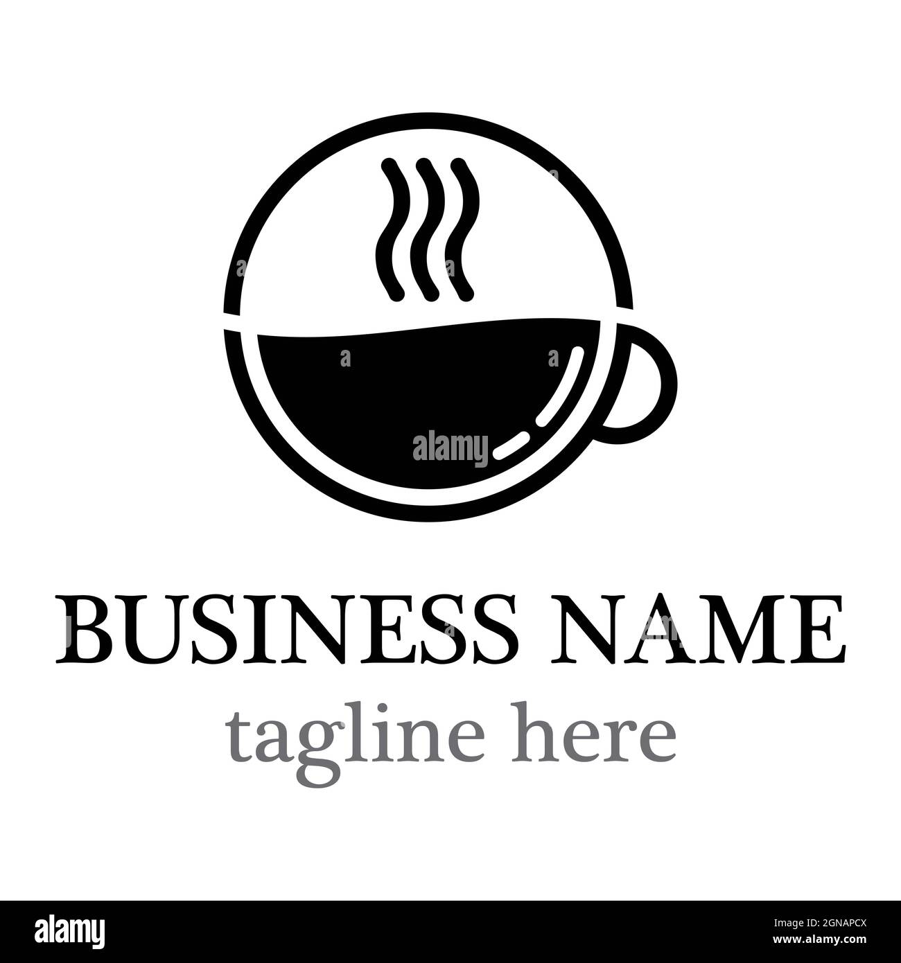 Coffee cup logo template vector icon design Stock Photo