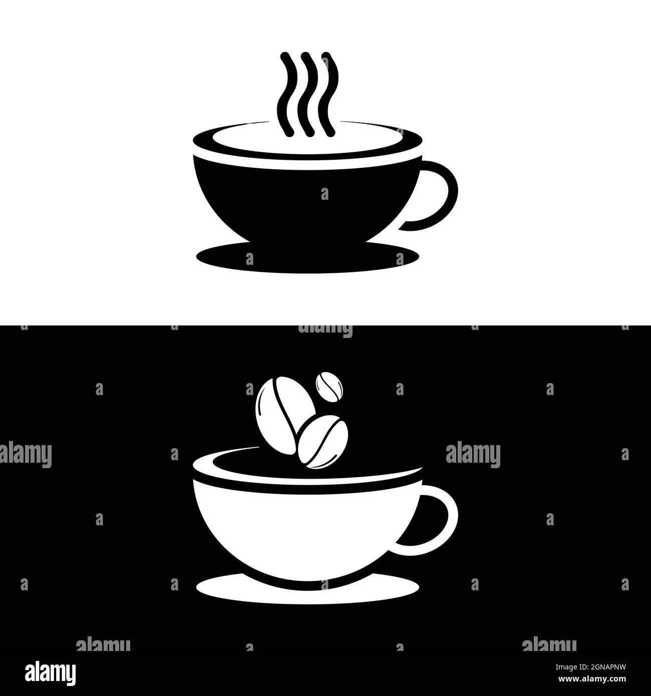 Coffee cup logo template vector icon design Stock Photo Alamy