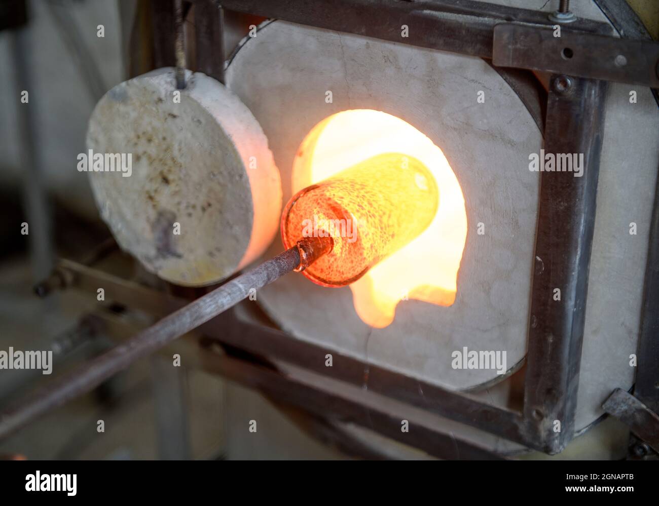 A glass blowing furnace Stock Photo Alamy