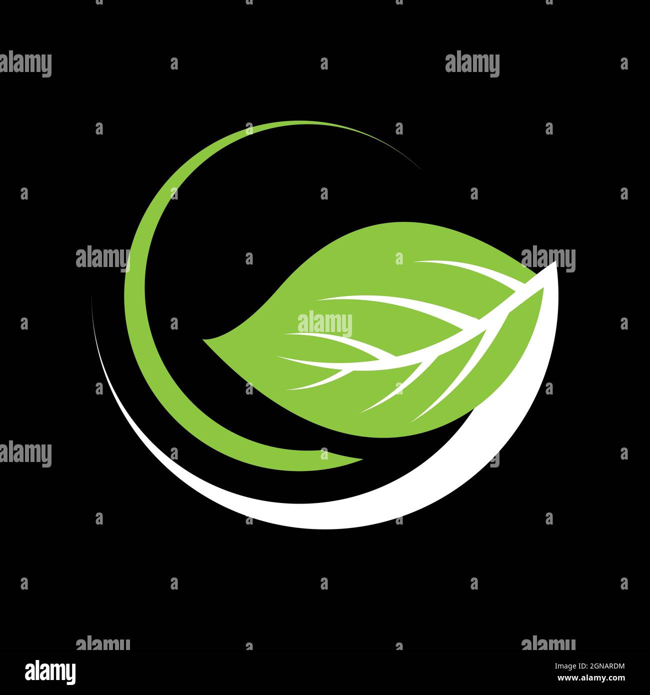 leaf vector template icon design Stock Photo - Alamy