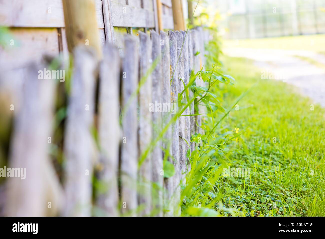 Old wooden fence garden hi-res stock photography and images - Alamy