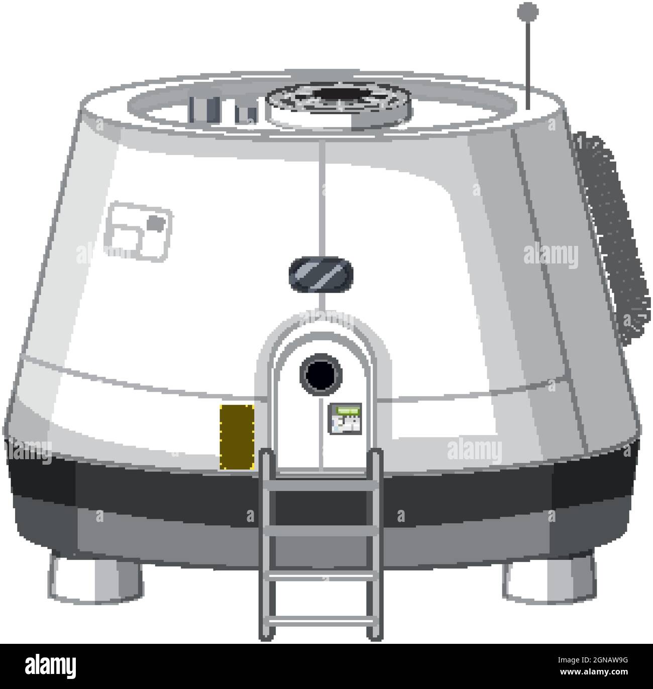 Space station on white background illustration Stock Vector Image & Art ...