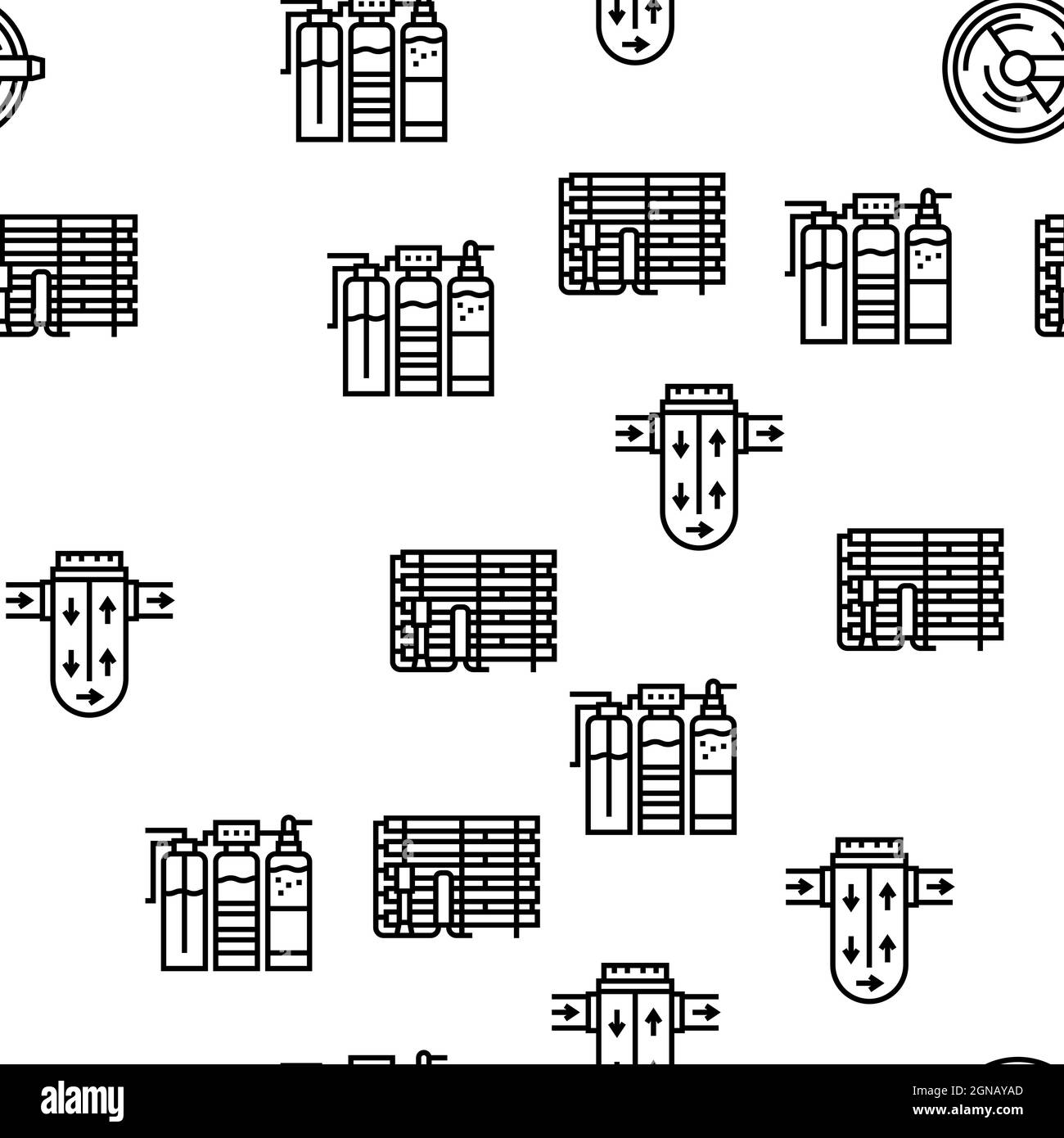 Water Filter Equipment Vector Seamless Pattern Stock Vector Image & Art