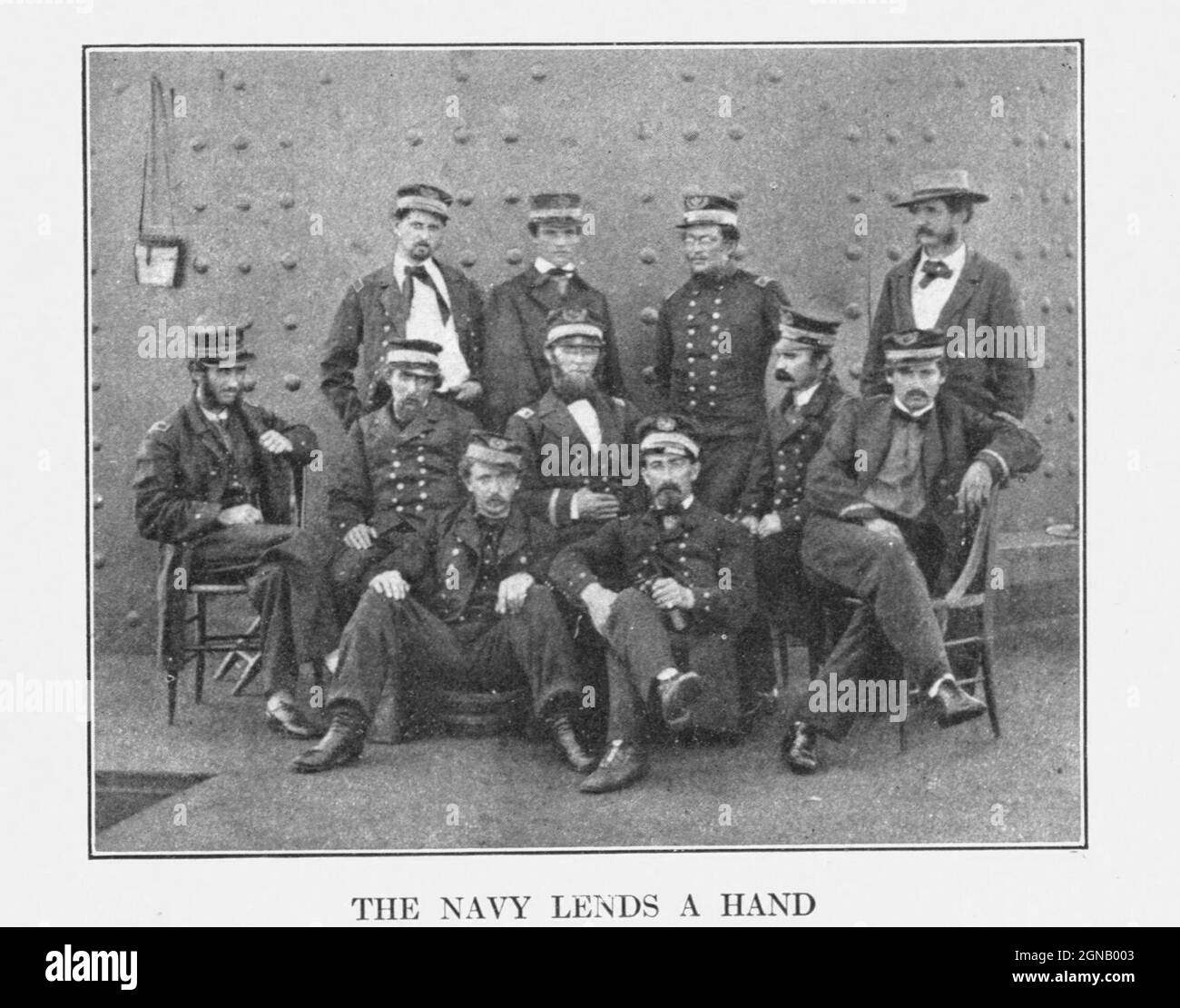 Officers of the Monitor at Malvern Hill. from the book ' The Civil war