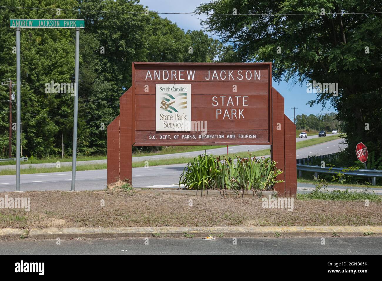 LANCASTER, UNITED STATES Sep 03, 2021 A sign greets visitors