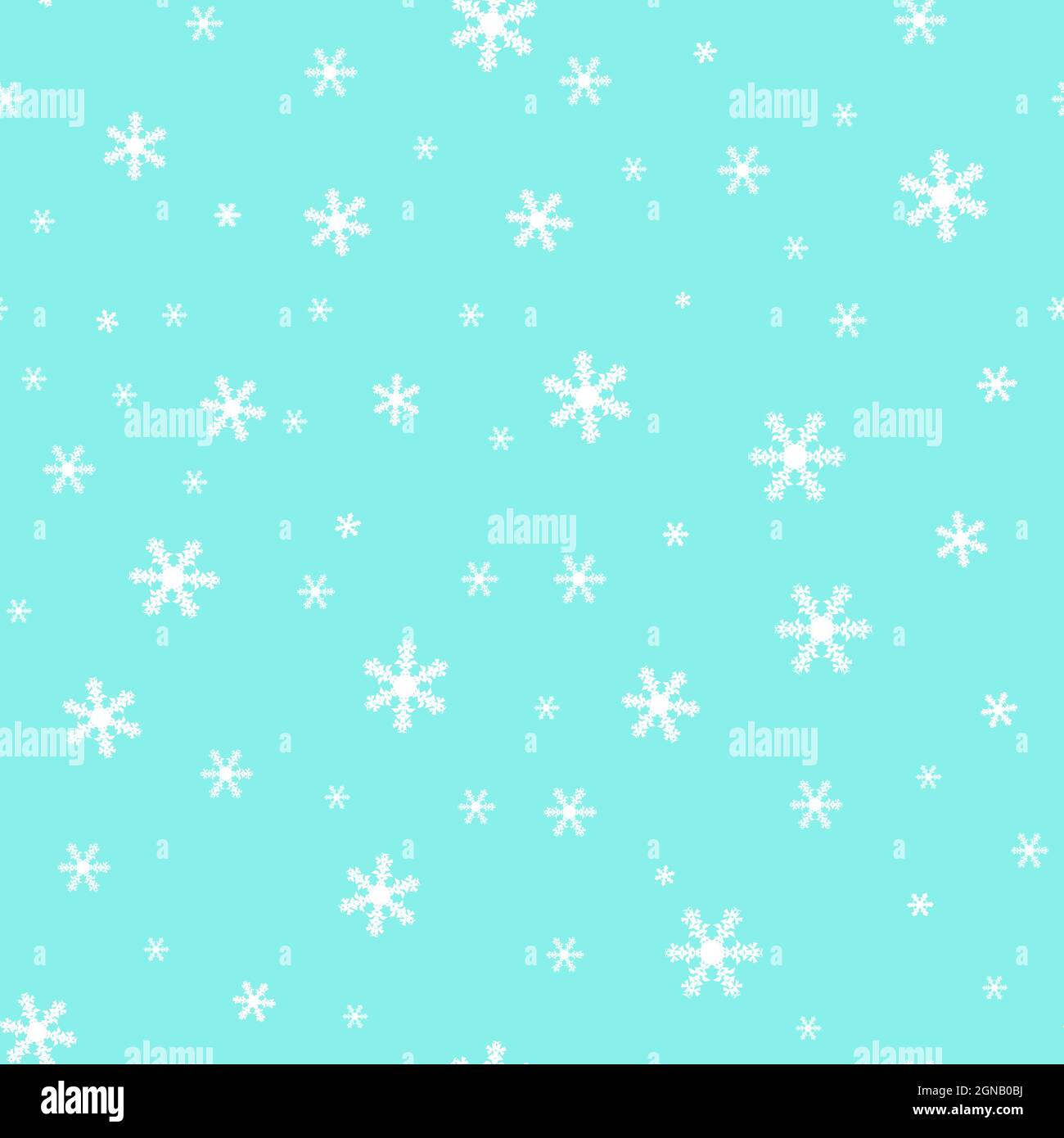 seamless background from snowflakes on the blue Stock Photo