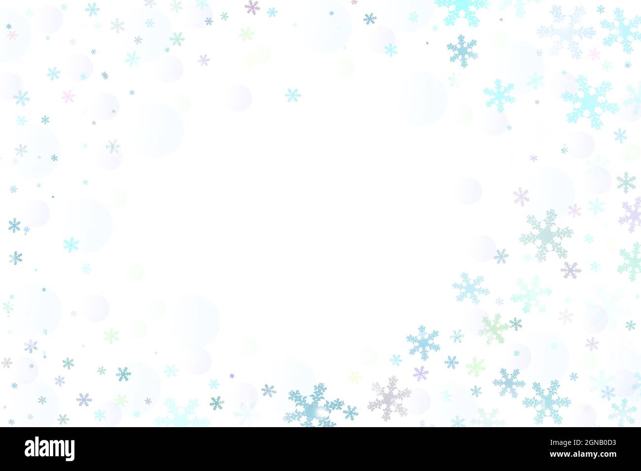Winter Snow Background. Snowflakes frame Stock Photo - Alamy