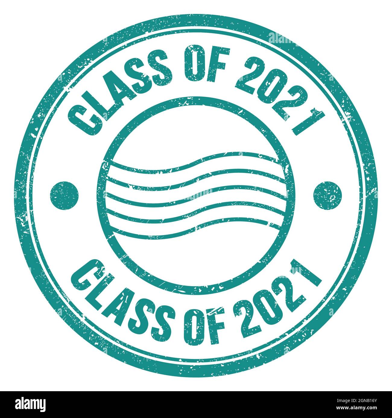 CLASS OF 2021 word written on blue round postal stamp sign Stock Photo ...