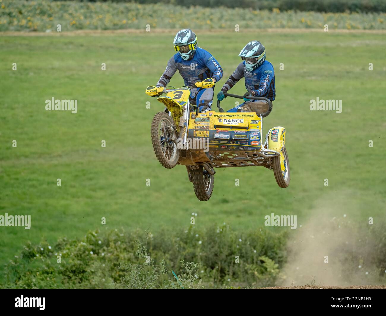 Sidecars at Wakes Colne Motocross Stock Photo Alamy