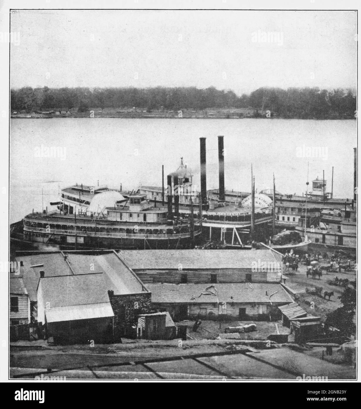 The Levee at Vicksburg, Mississippi. February, 1864 from the book ' The