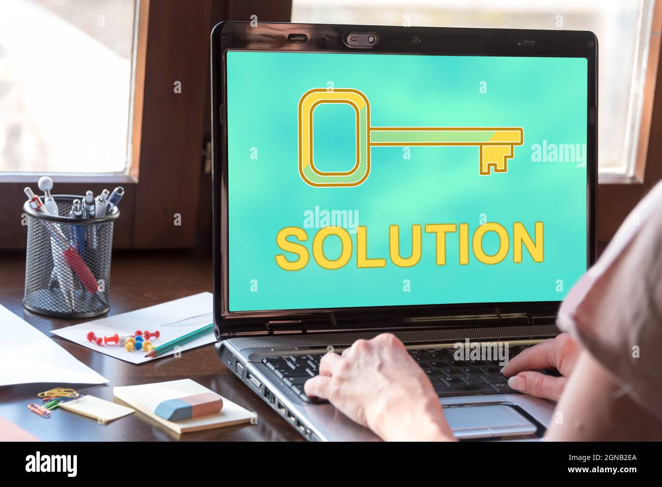 Laptop screen displaying word hi-res stock photography and images - Alamy