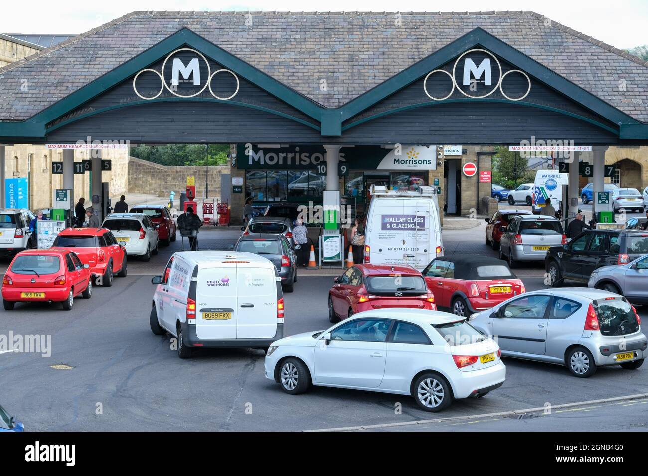 Sheffield, UK. 24th September, 2021: Morrisons supermarket in Hillsborough, Sheffield, north of England on Friday, 24th September, 2021. Credit: Mark Harvey/Alamy Live News Stock Photo