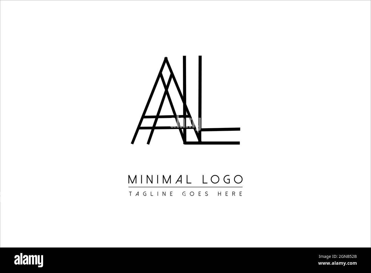 Initial al, la, a, l Logo Design Creative Modern Letters icon vector Illustration Stock Vector