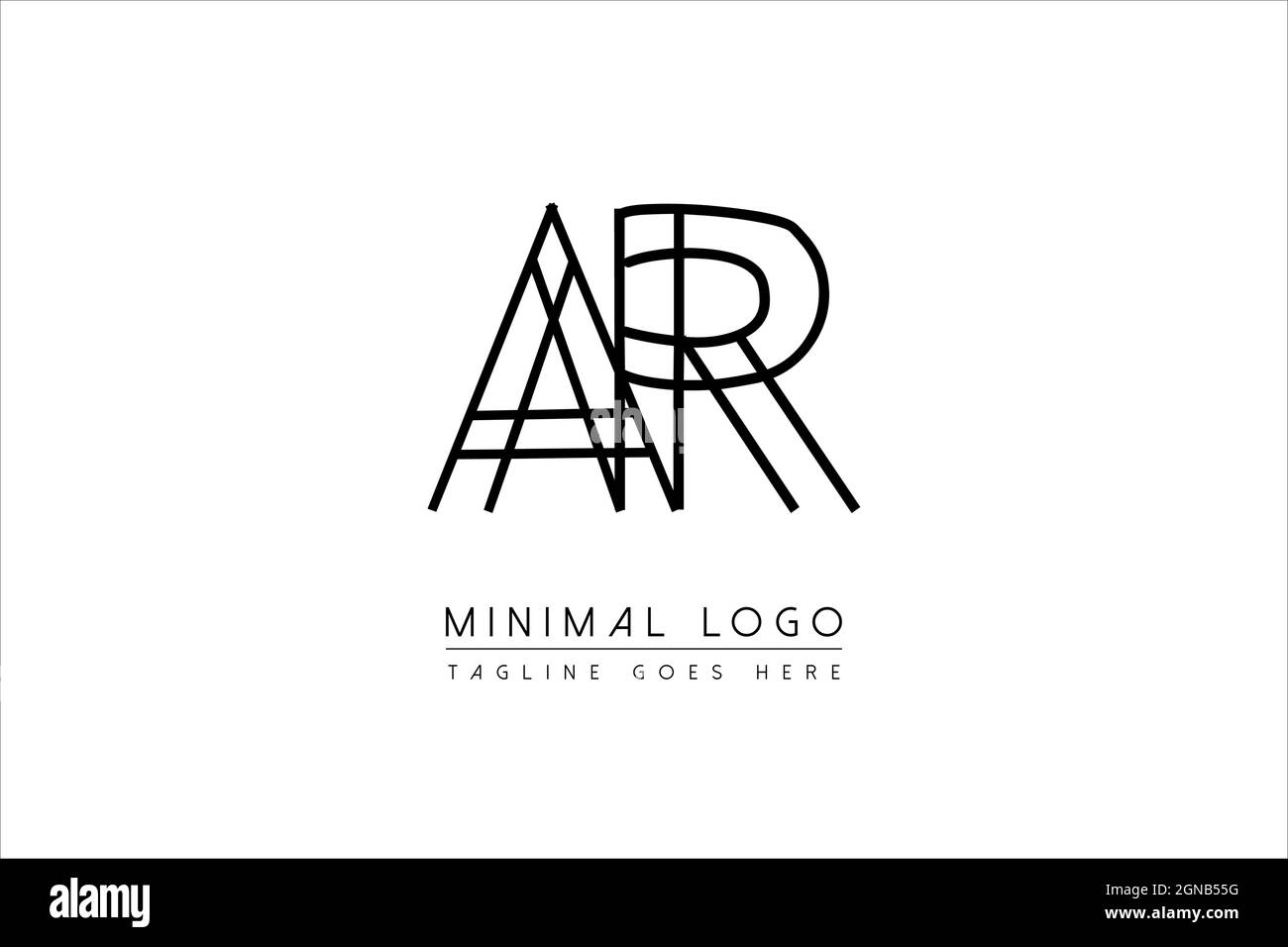 Initial ar, ra, a, r Logo Design Creative Modern Letters icon vector Illustration Stock Vector