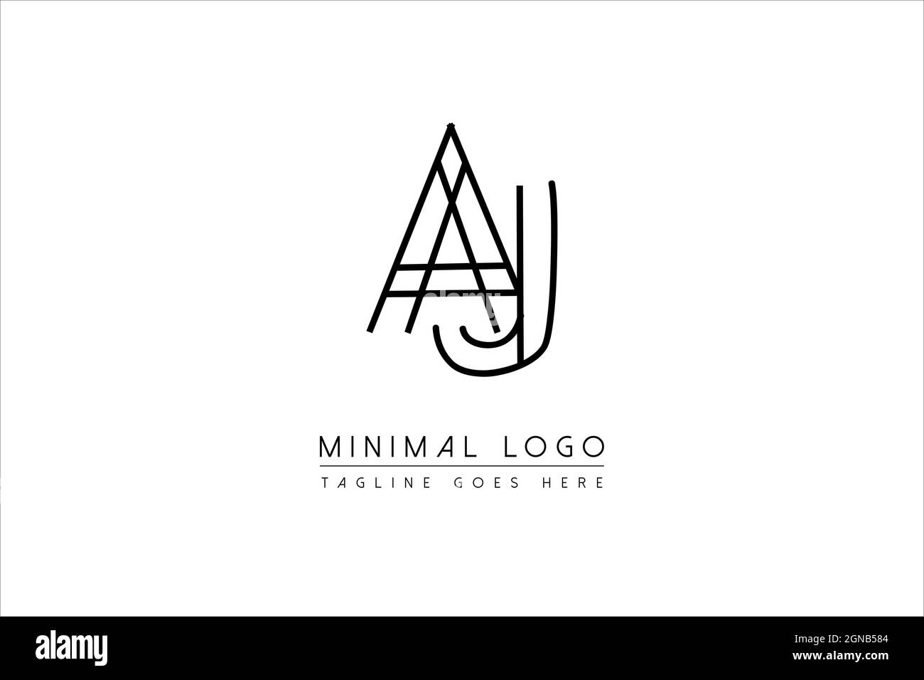 Initial aj, ja, j, a Logo Design Creative Modern Letters icon vector Illustration Stock Vector