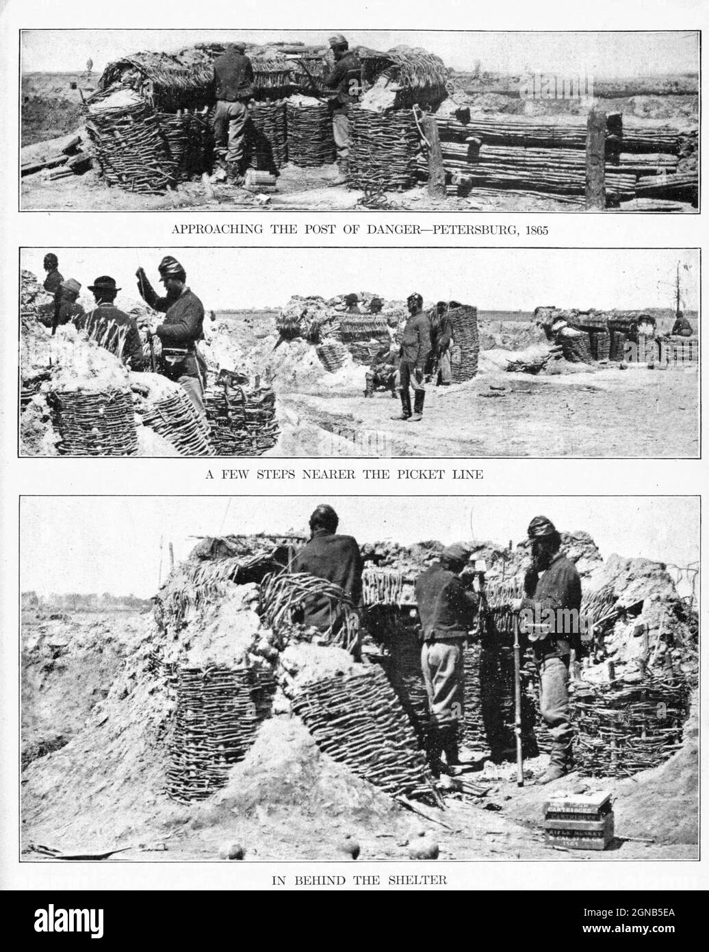 Fort Sedgwick Petersburg, West Virginia. from the book ' The Civil war through the camera ' hundreds of vivid photographs actually taken in Civil war times, sixteen reproductions in color of famous war paintings. The new text history by Henry W. Elson. A. complete illustrated history of the Civil war Stock Photo
