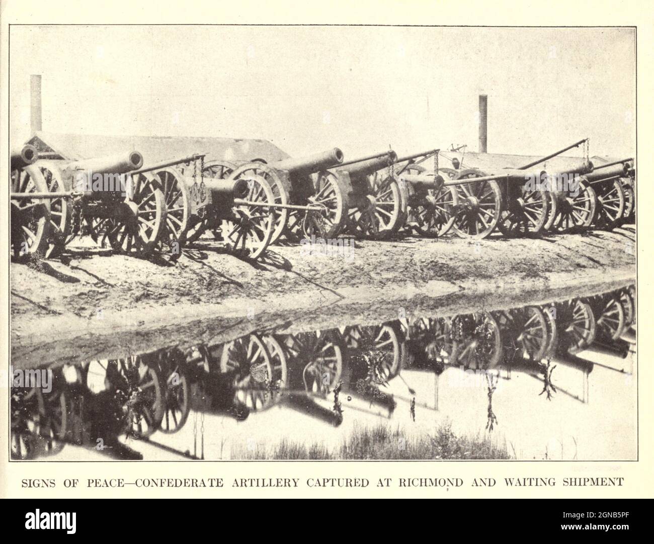 SIGNS OF PEACE CONFEDERATE ARTILLERY CAPTURED AT RICHMOND AND WAITING
