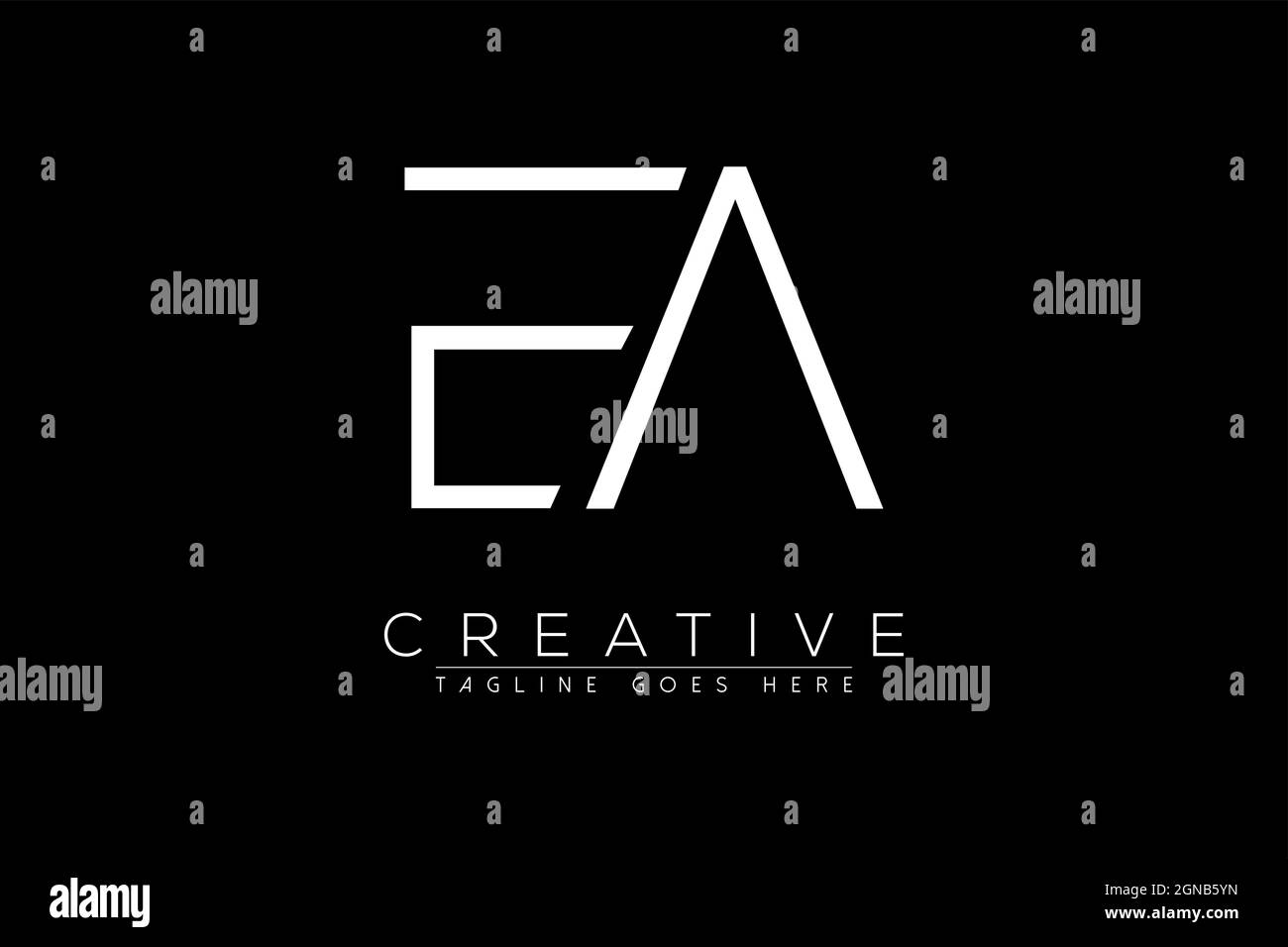 Letter ea, ae, e, a, Abstract initial monogram letter alphabet logo design Stock Vector