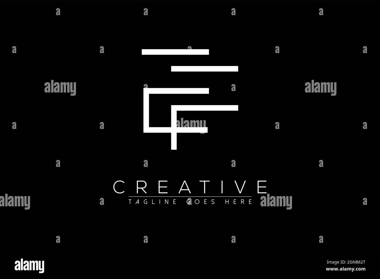 Letter ef, fe, e, f, Abstract initial monogram letter alphabet logo design Stock Vector