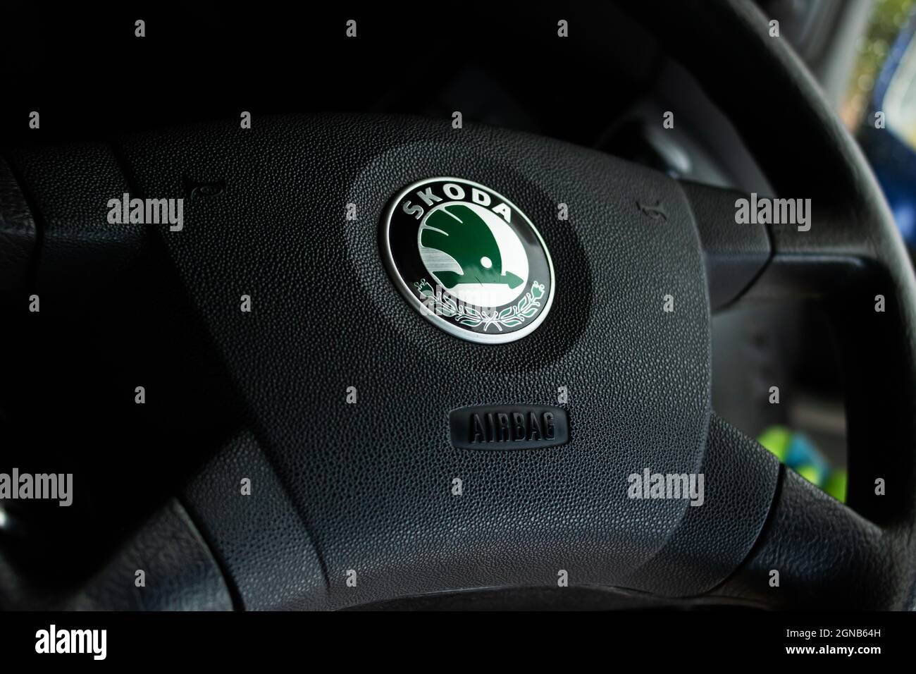 Skoda steering wheel hi-res stock photography and images - Alamy
