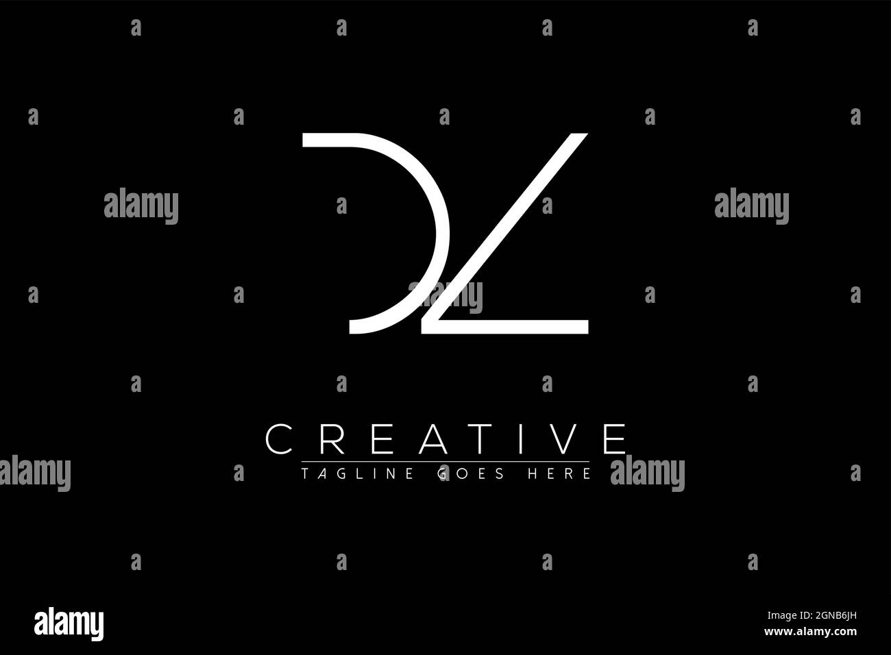 Letter dz, zd, d, z, Abstract initial monogram letter alphabet logo design Stock Vector