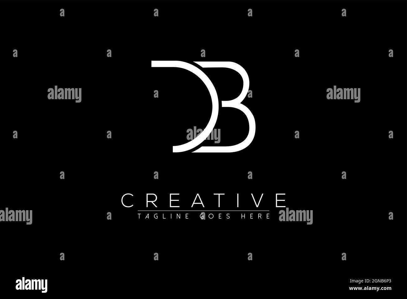 Letter db, bd, d, b, Abstract initial monogram letter alphabet logo design Stock Vector