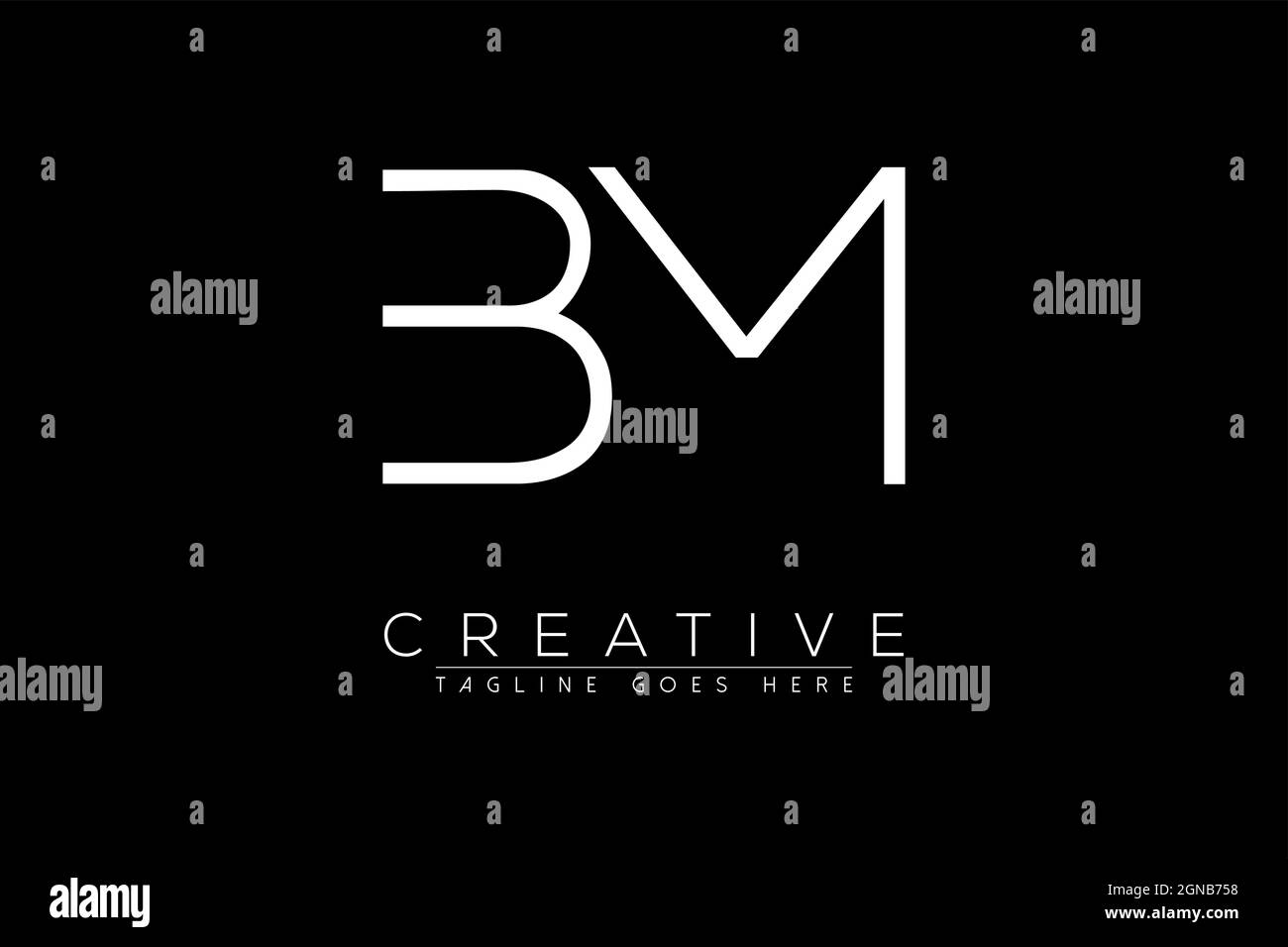 Letter bm, mb, b, m, Abstract initial monogram letter alphabet logo design Stock Vector