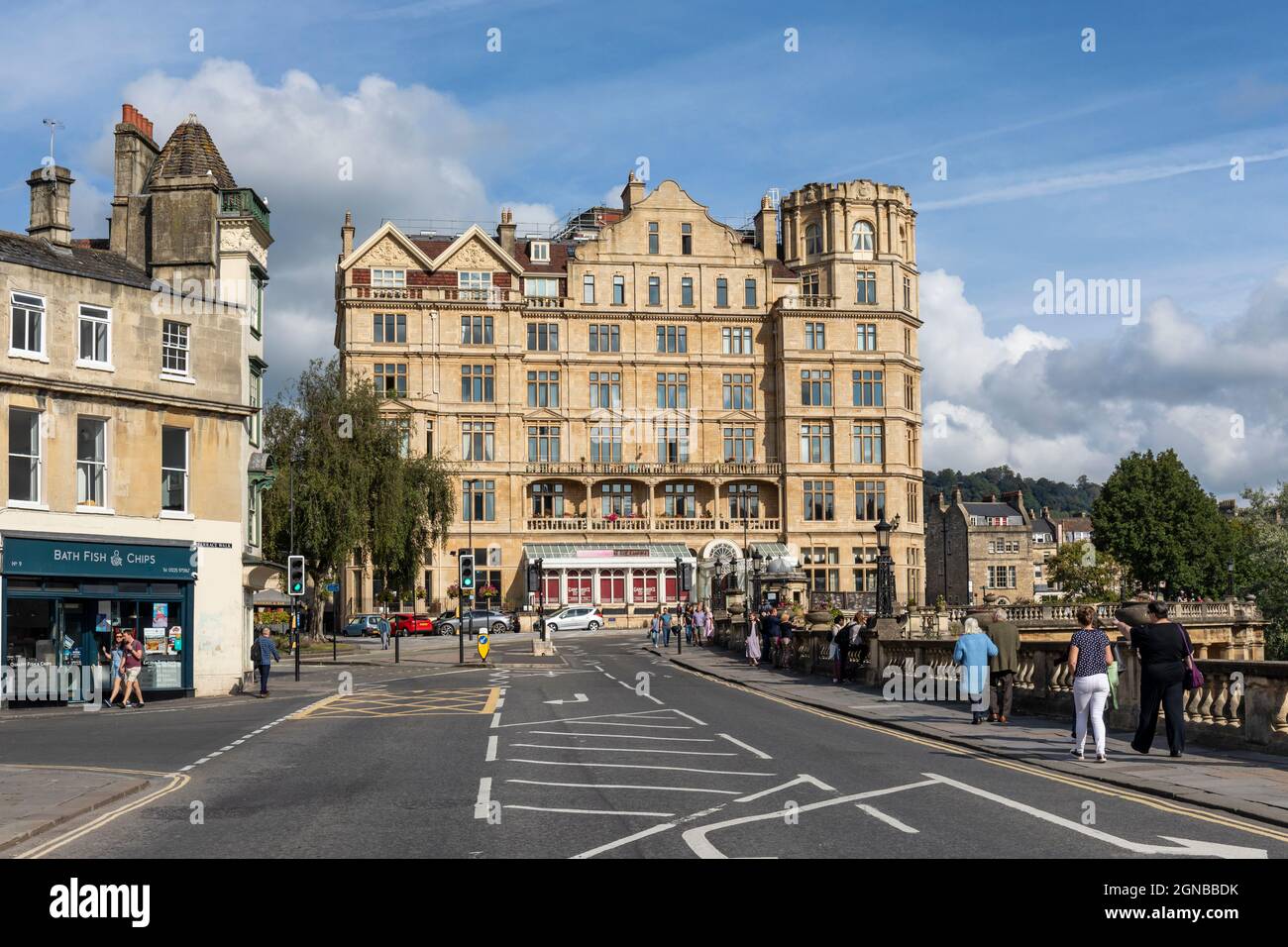 The Empire Hotel in Bath City centre a Grade II listed building, City of Bath, A UNESCO World Heritage Site, Somerset, England, UK. Stock Photo