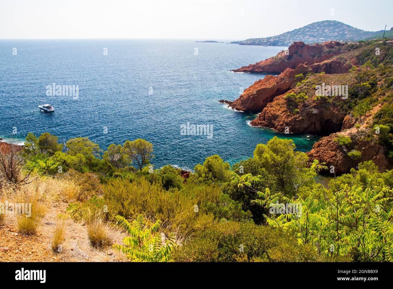 The French Riviera between Saint Tropez to Cannes Stock Photo