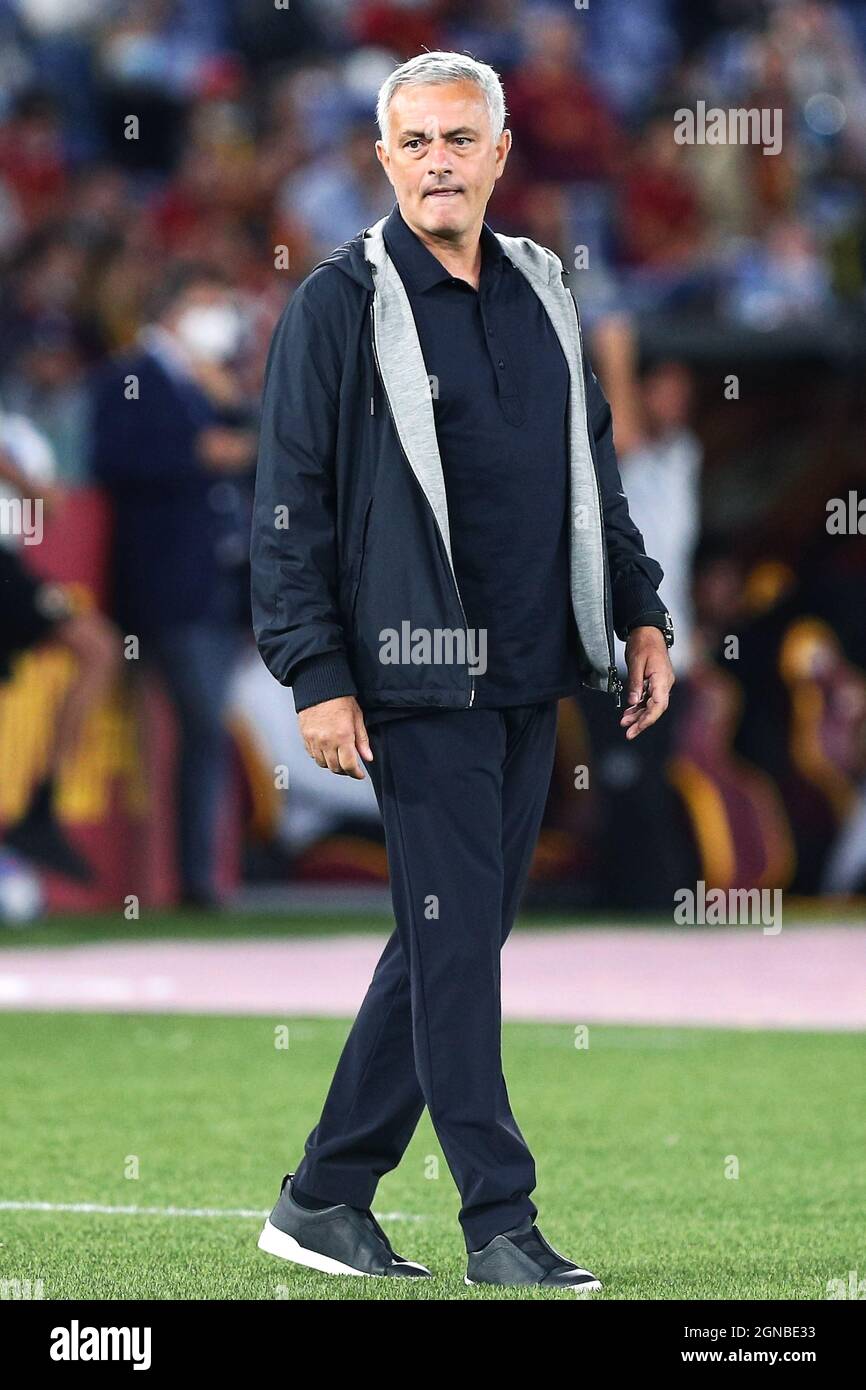 Jose Mourinho Head Coach Of Roma During The Italian Championship Serie A Football Match Between As Roma And Udinese Calcio On September 23 21 At Stadio Olimpico In Rome Italy Photo