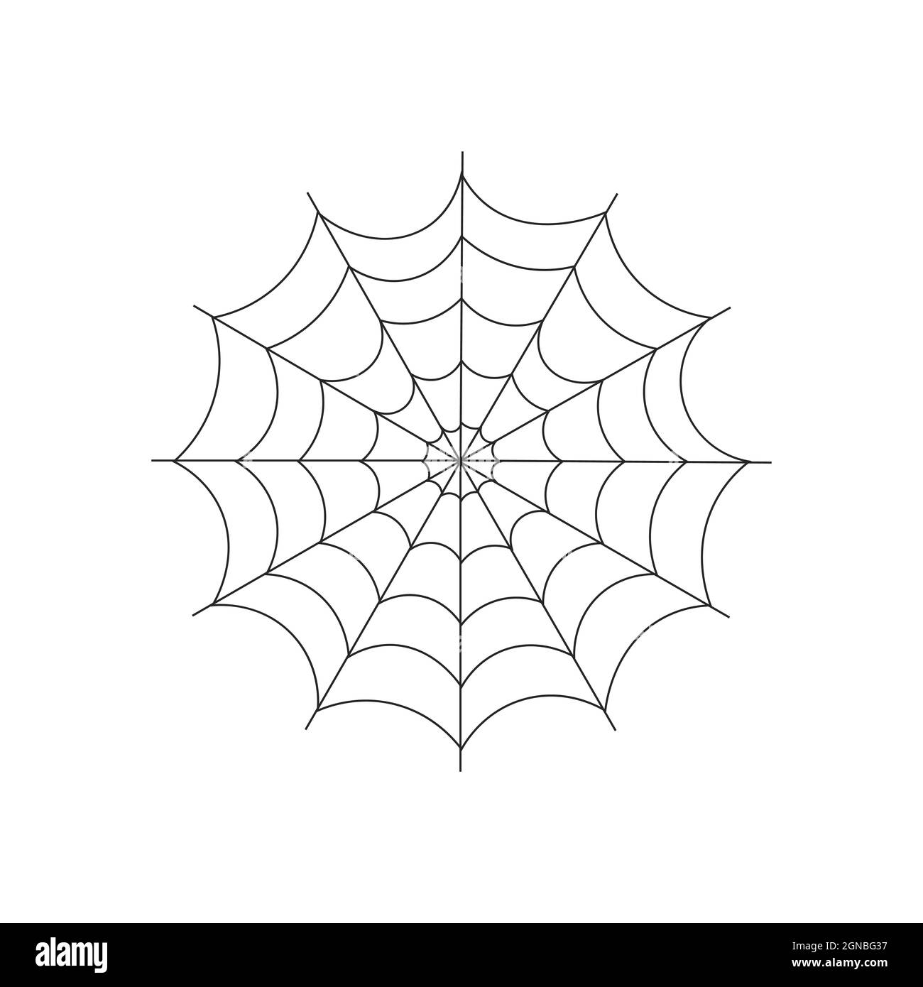 spider web icon isolated on white background. Vector flat illustration ...