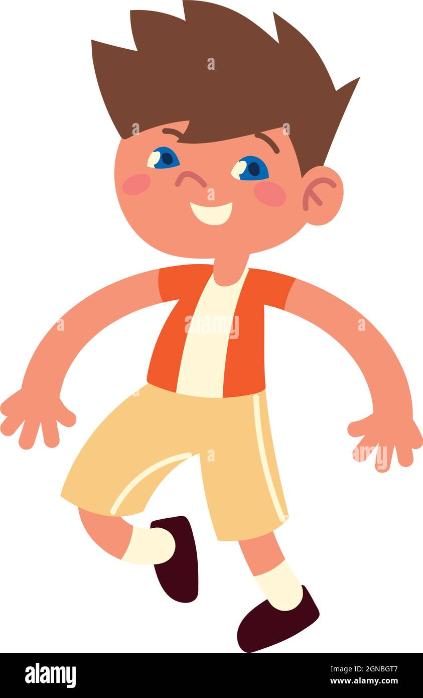 happy little boy Stock Vector Image & Art - Alamy