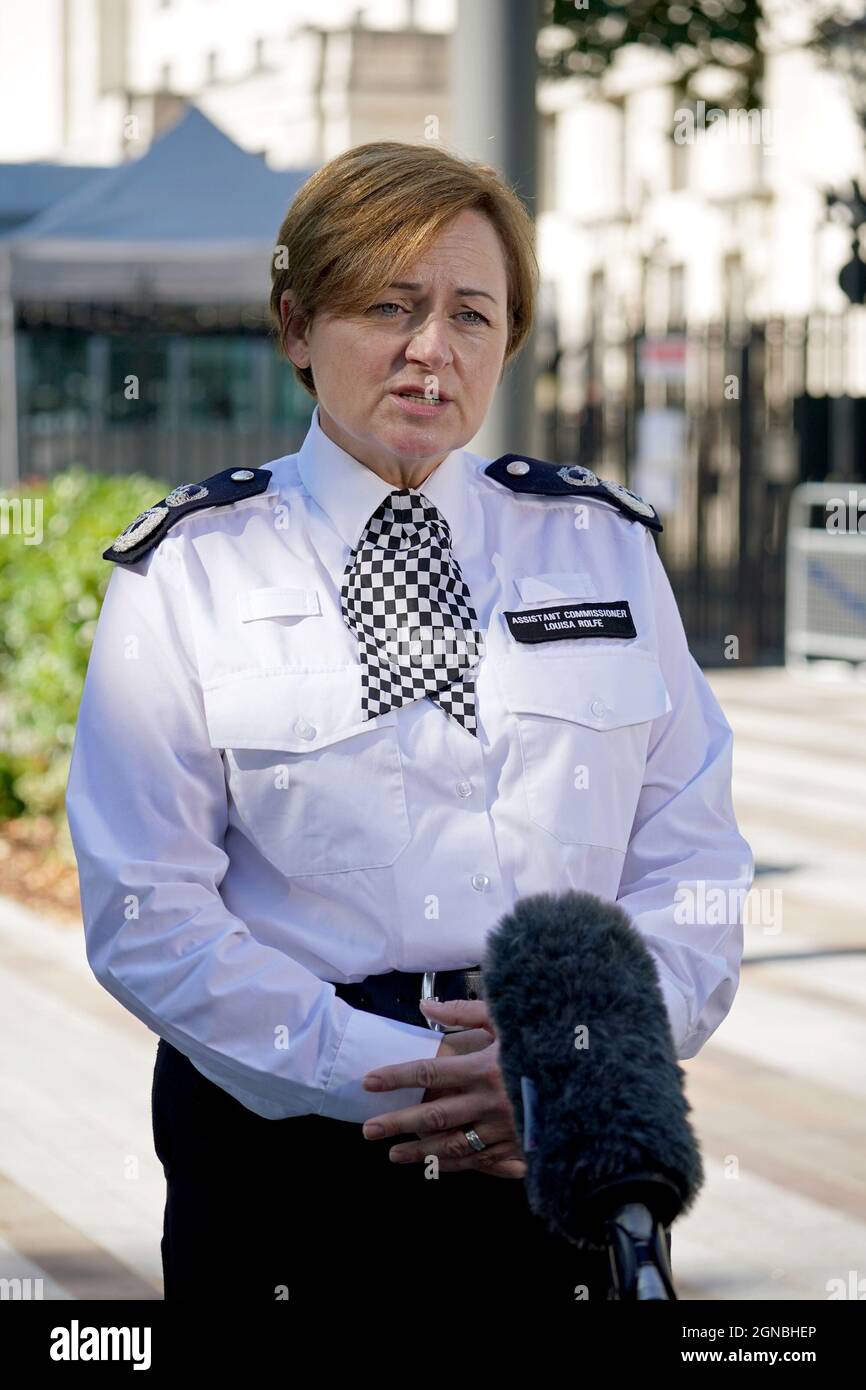Metropolitan Police Assistant Commissioner Louisa Rolfe speaks to the ...