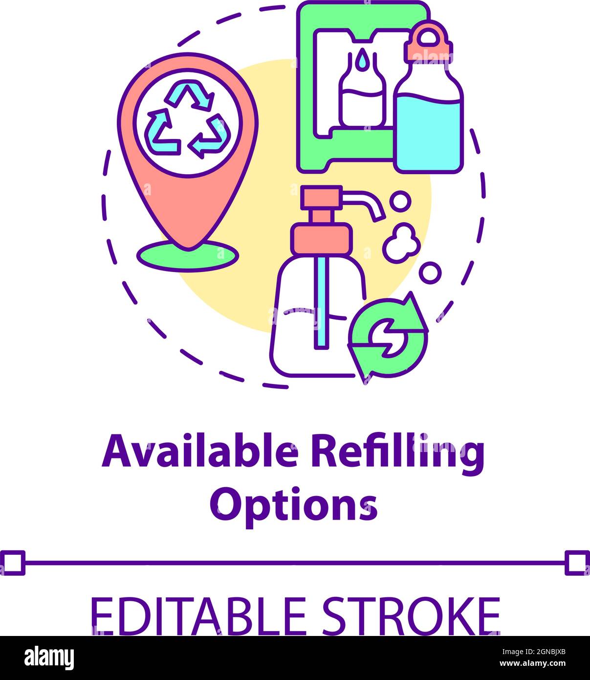Available refilling options concept icon Stock Vector Image & Art Alamy