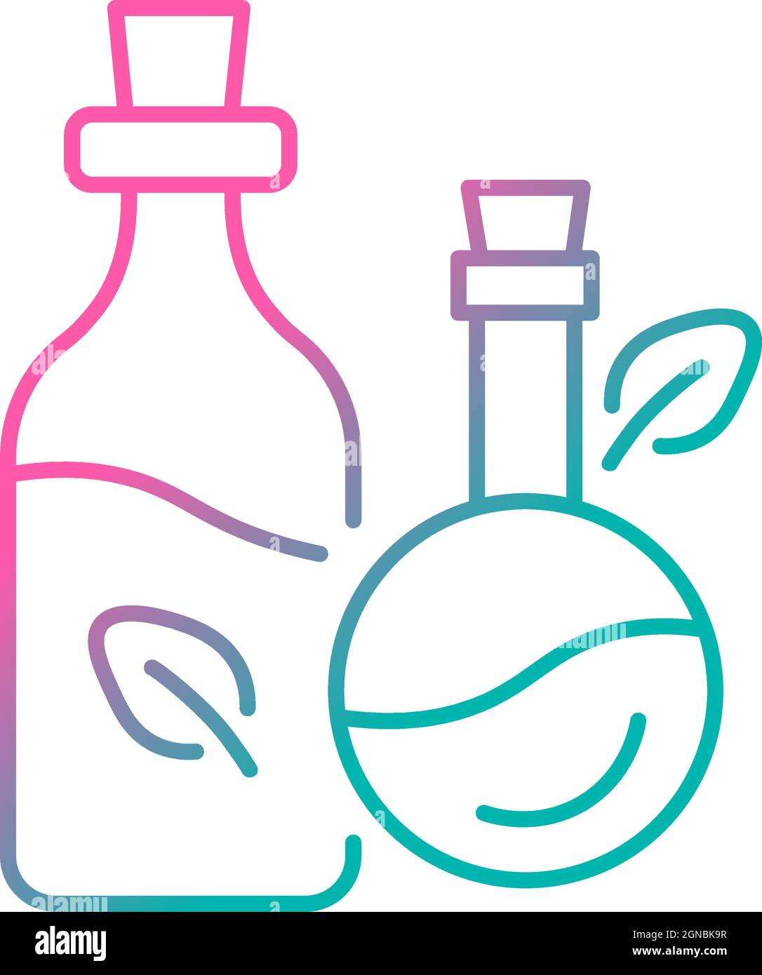 Massage oil gradient linear vector icon Stock Vector