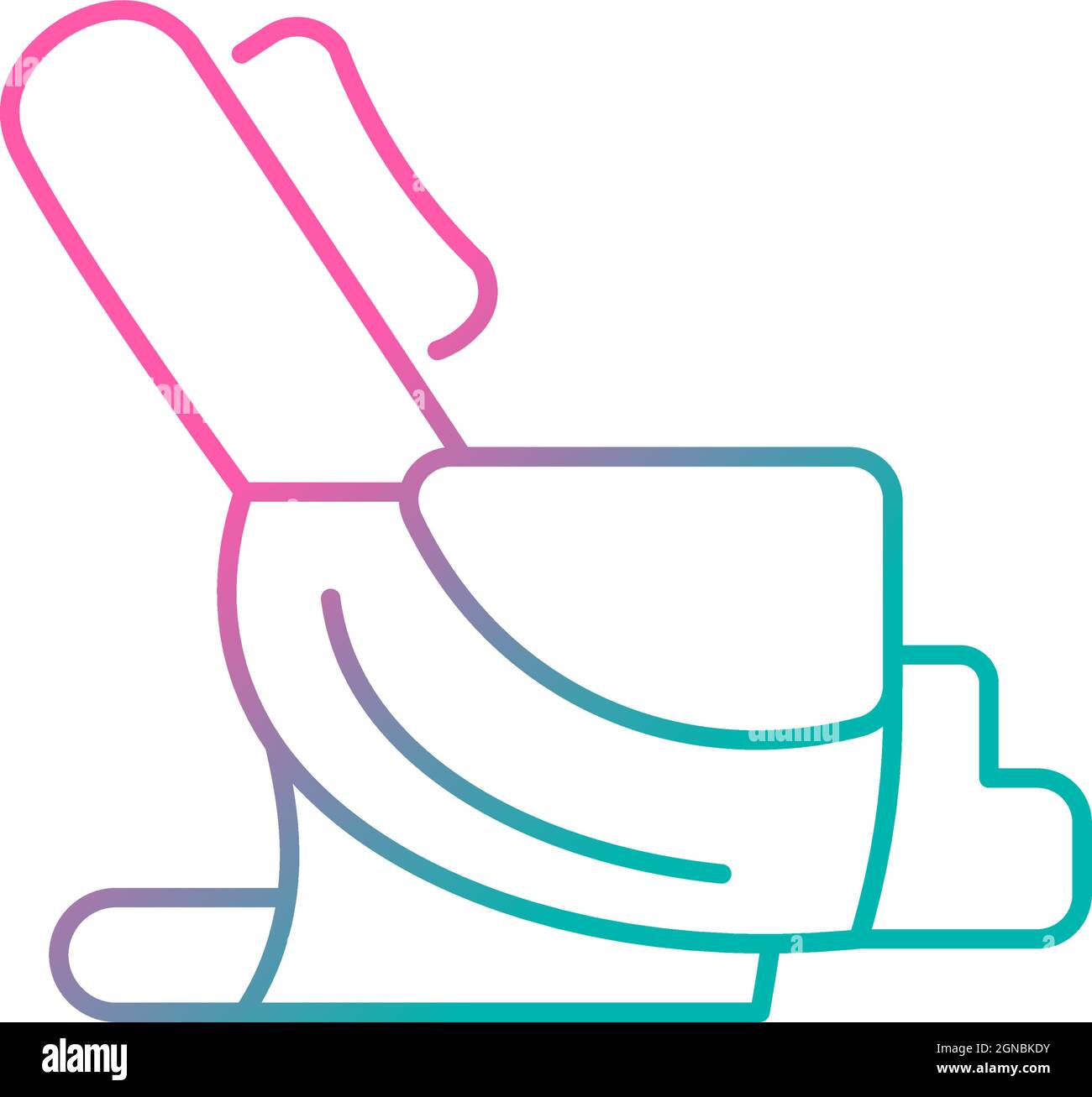 Massage chair gradient linear vector icon Stock Vector