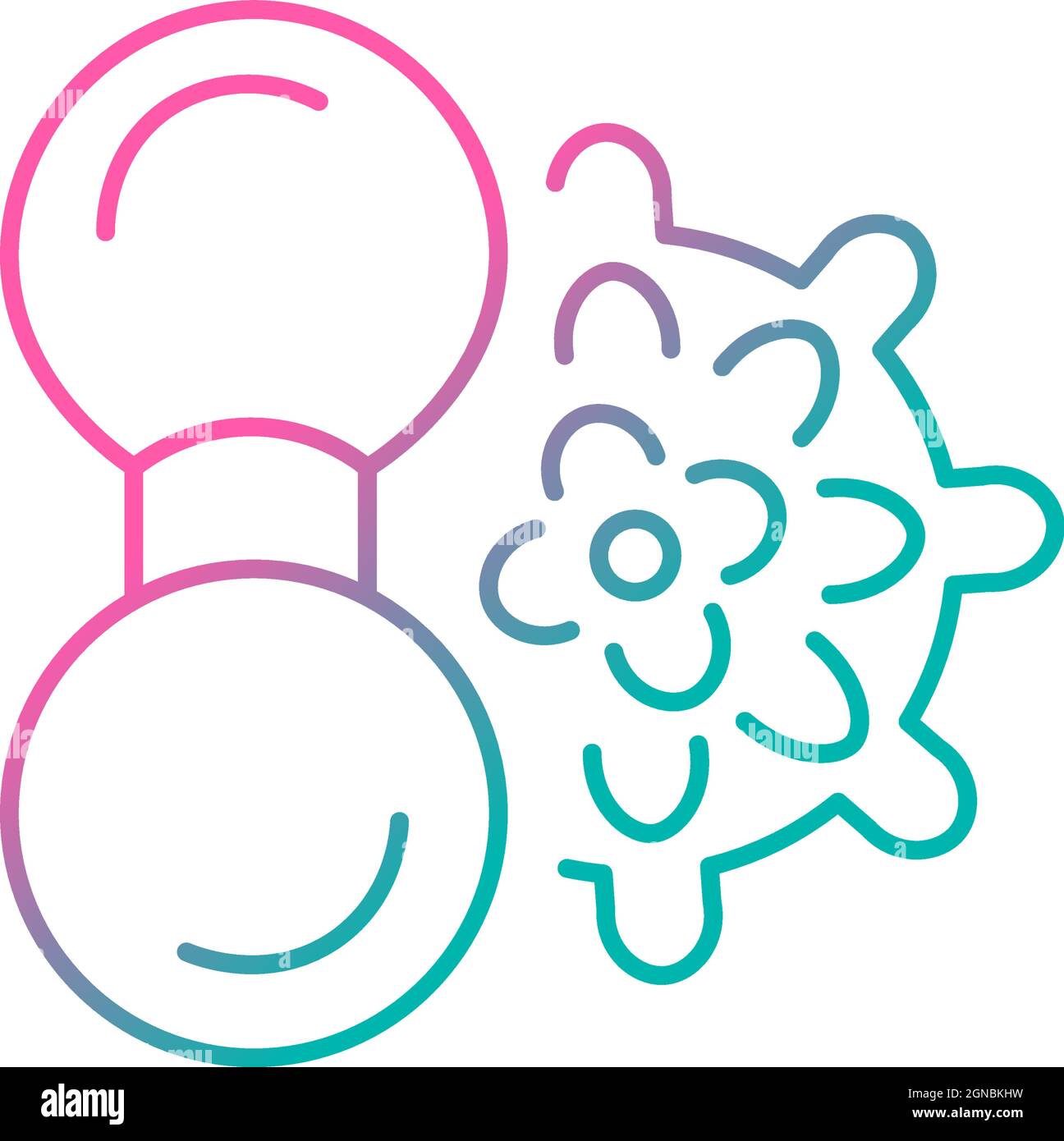 Manual massage balls gradient linear vector icon Stock Vector