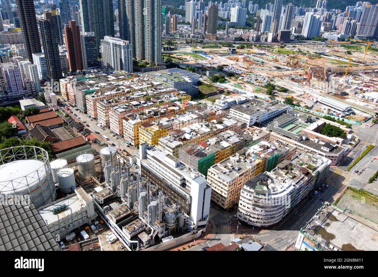 The '13 Streets' area of Ma Tau Kok (馬頭角十三街) in Kowloon, Hong Kong Stock Photo