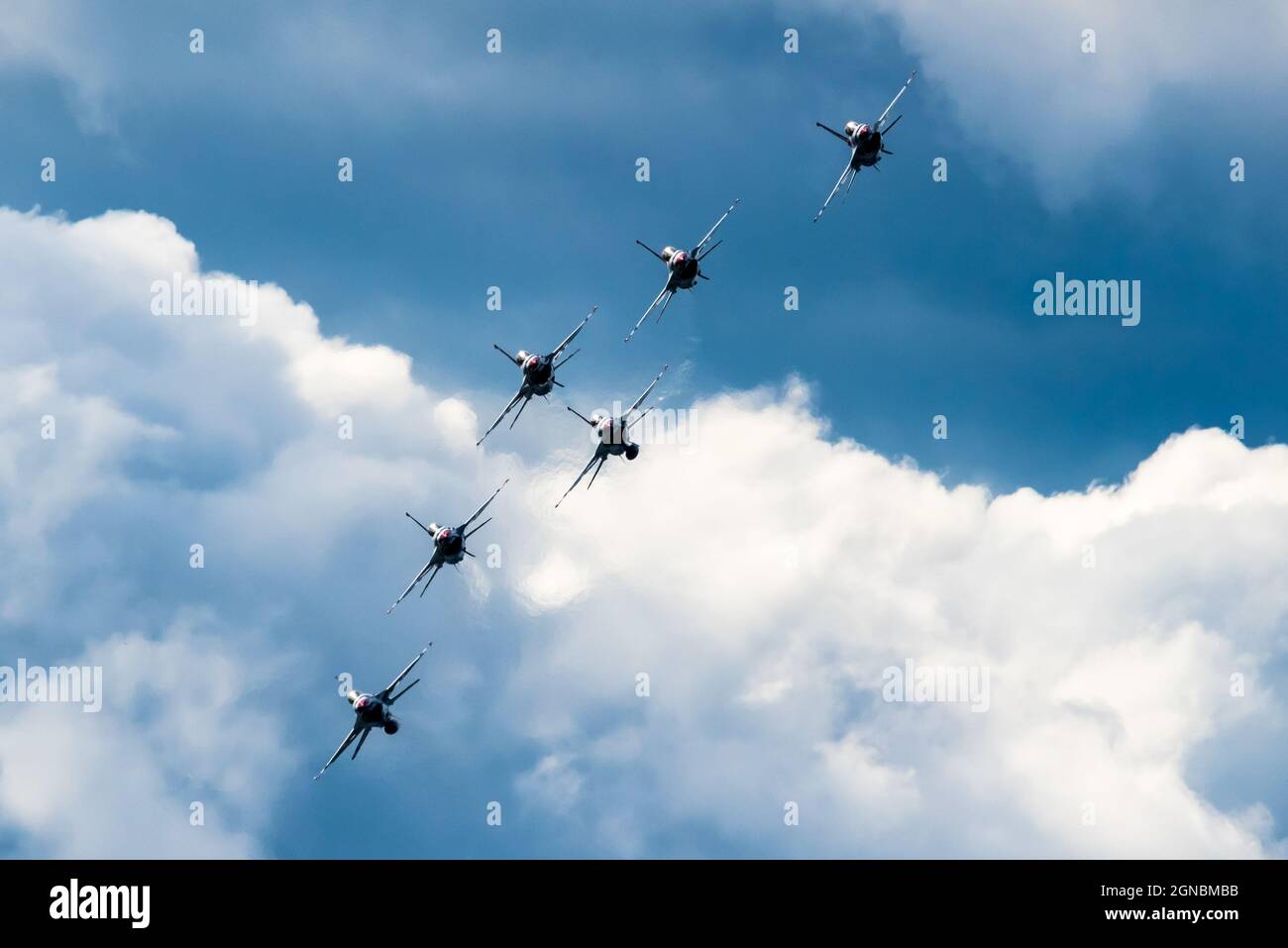 The U.S. Air Force Thunderbirds during the Thunder Over New Hampshire