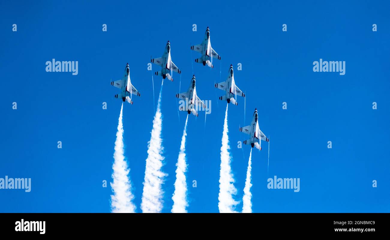 The U.S. Air Force Thunderbirds during the Thunder Over New Hampshire